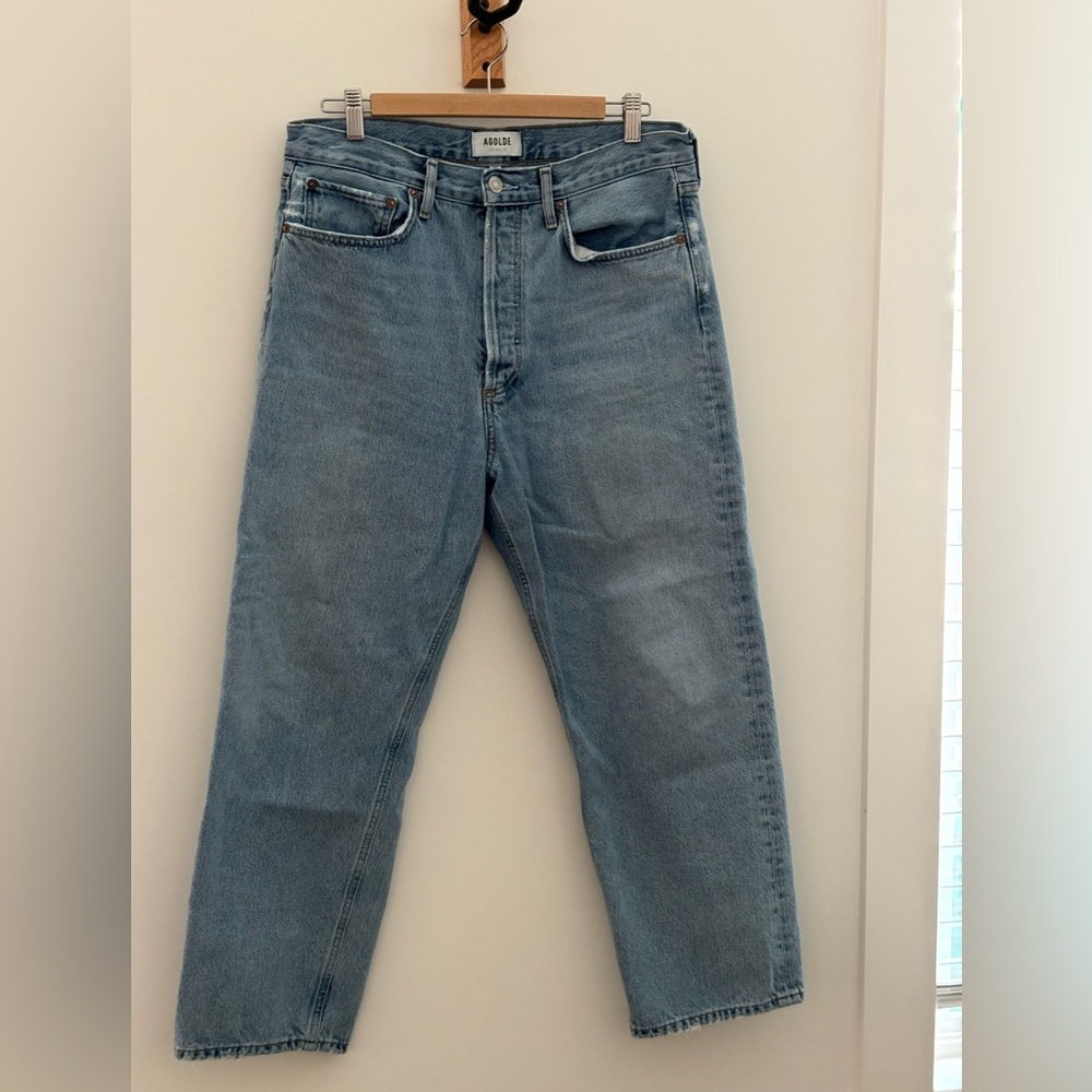 Agolde 90s Crop Mid Rise Straight Jeans Size 29 Waist